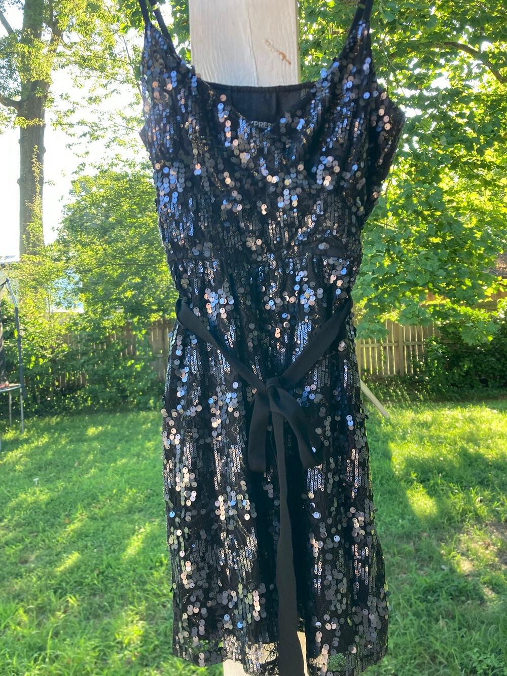 Express - Black Sequin Y2K/Maximalist/Glam Mini Dress - M